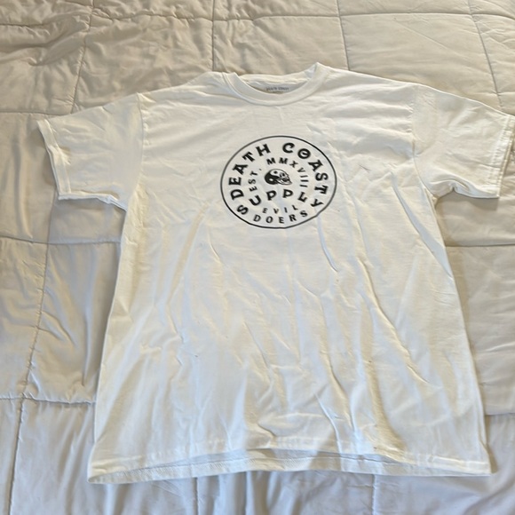 DEATH COAST WHITE TEE - Picture 1 of 2
